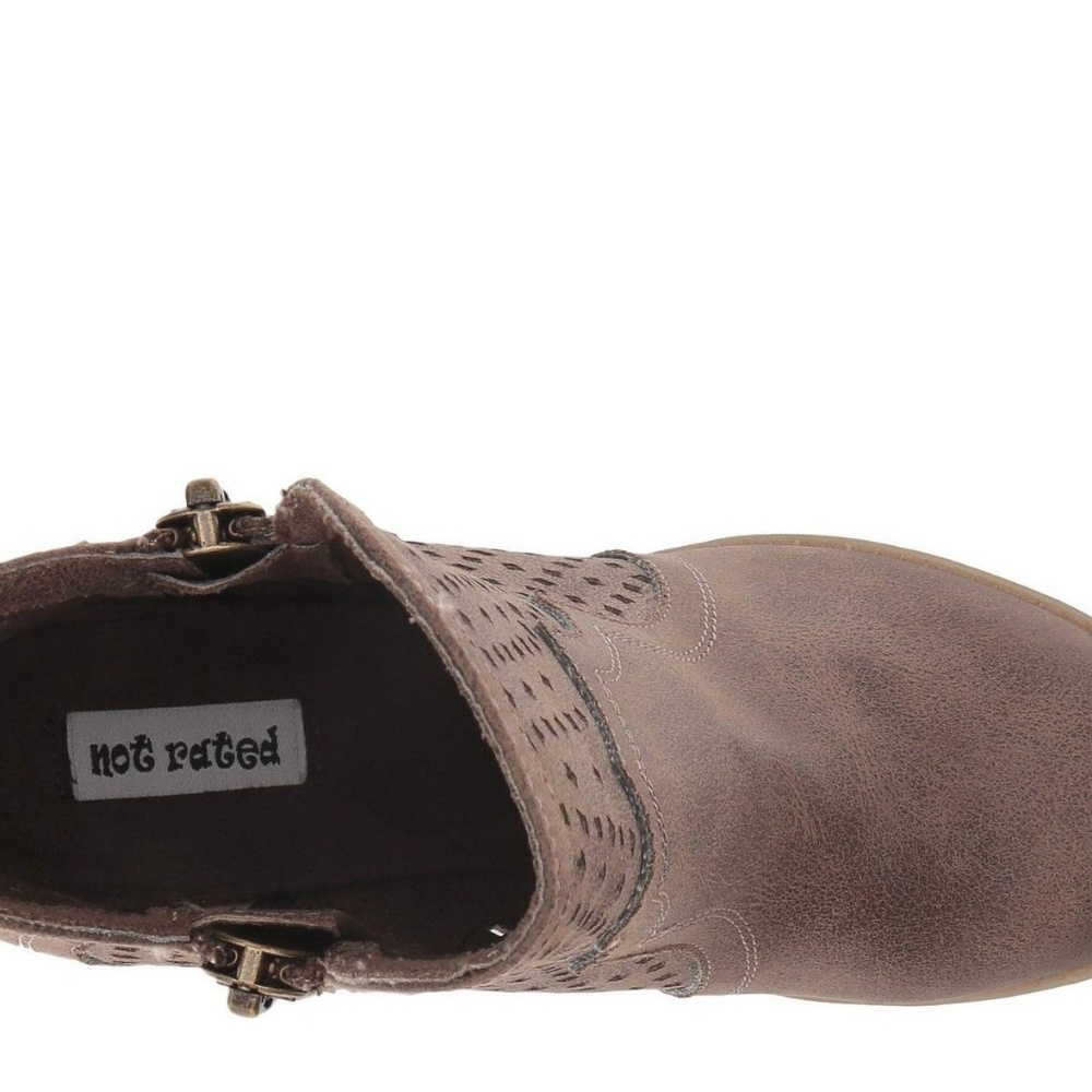 NWT Not Rated Gretchen Ankle Boots Taupe NRLB0385 - Picture 6 of 7